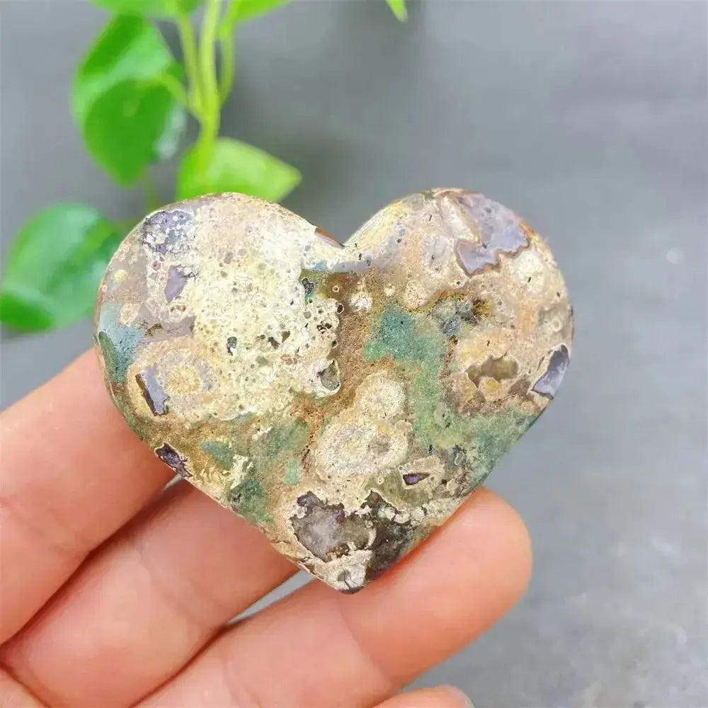Green Cherry Agate Heart Crystal for Emotional Healing and Harmony-Hearts-Ali-Green Cherry Agate-15 53g-Crystal Destiny