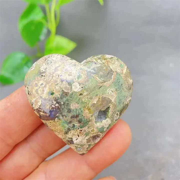 Green Cherry Agate Heart Crystal for Emotional Healing and Harmony-Hearts-Ali-Green Cherry Agate-19 49g-Crystal Destiny