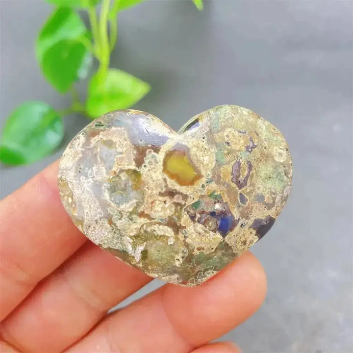 Green Cherry Agate Heart Crystal for Emotional Healing and Harmony-Hearts-Ali-Green Cherry Agate-26 44g-Crystal Destiny