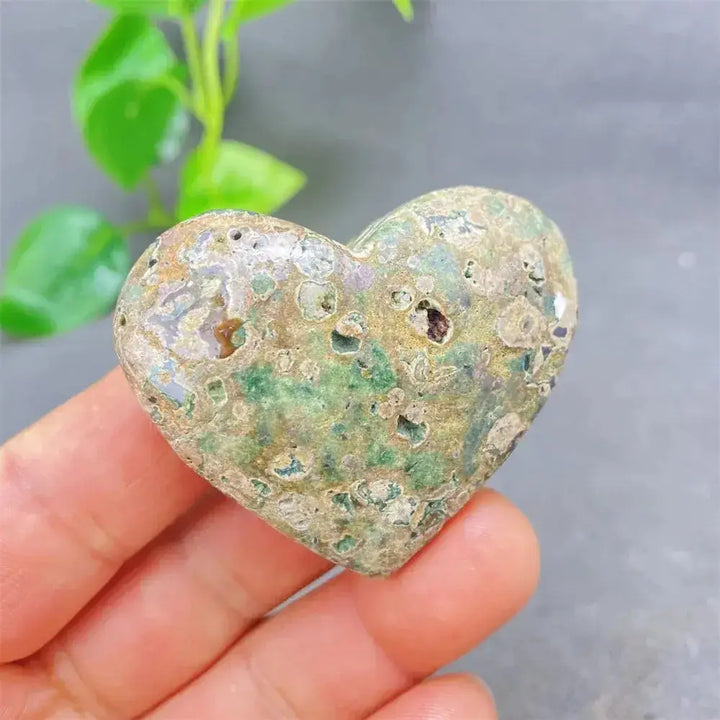 Green Cherry Agate Heart Crystal for Emotional Healing and Harmony-Hearts-Ali-Green Cherry Agate-28 62g-Crystal Destiny