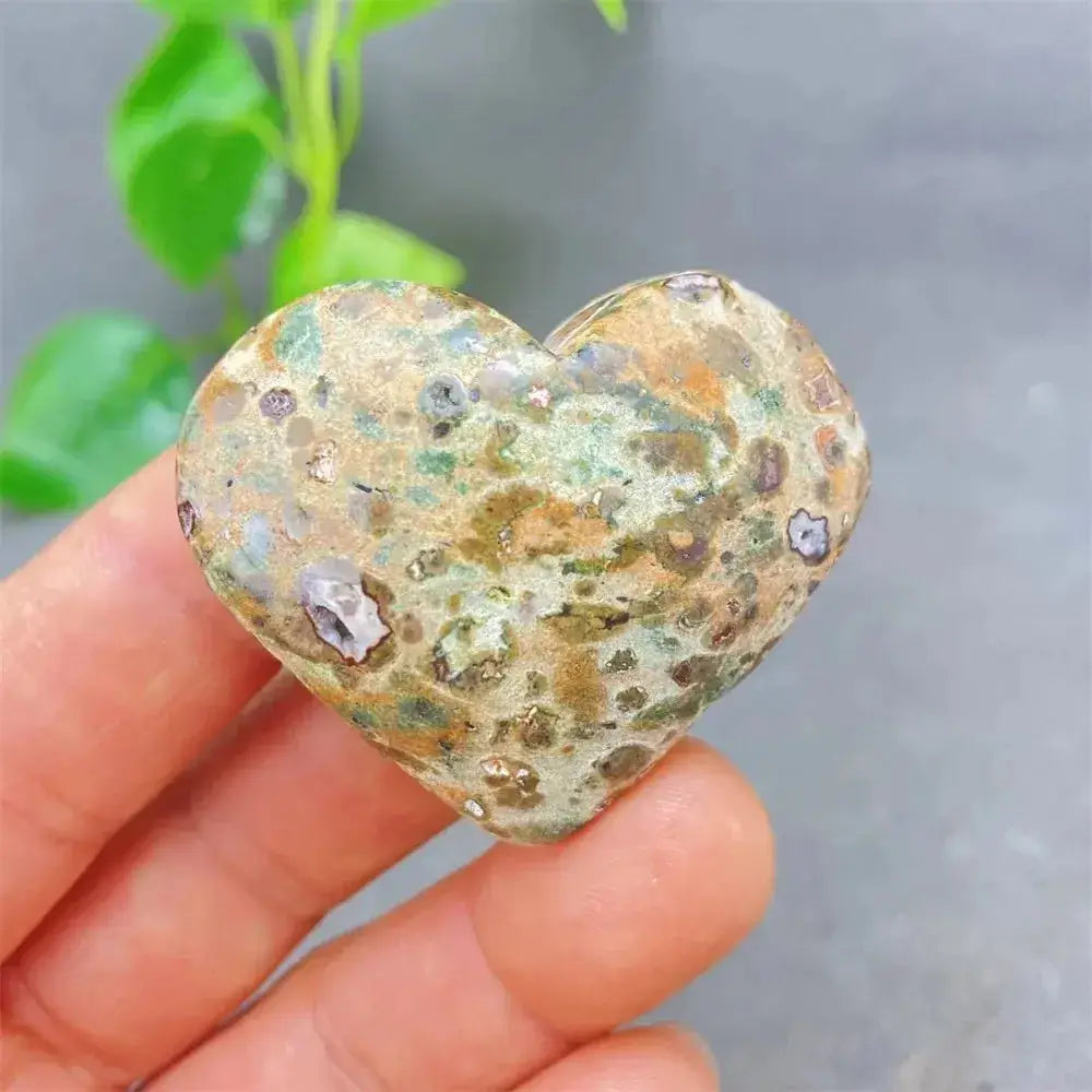 Green Cherry Agate Heart Crystal for Emotional Healing and Harmony-Hearts-Ali-Green Cherry Agate-29 48g-Crystal Destiny