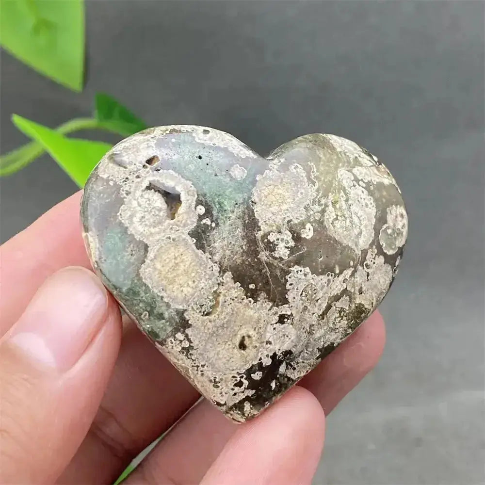 Green Cherry Agate Heart Crystal for Emotional Healing and Harmony-Hearts-Ali-Green Cherry Agate-3 54g-Crystal Destiny
