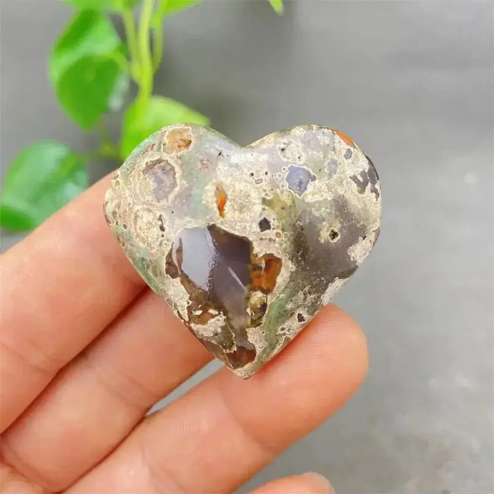 Green Cherry Agate Heart Crystal for Emotional Healing and Harmony-Hearts-Ali-Green Cherry Agate-35 33g-Crystal Destiny