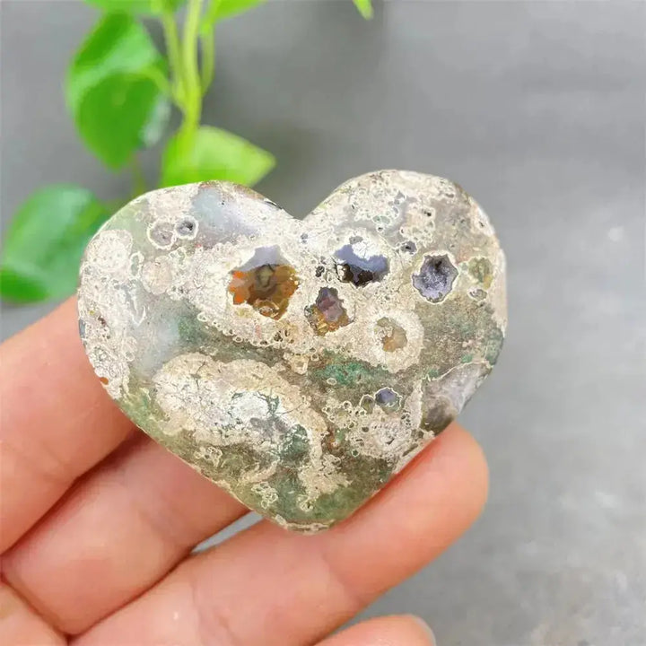 Green Cherry Agate Heart Crystal for Emotional Healing and Harmony-Hearts-Ali-Green Cherry Agate-5 54g-Crystal Destiny