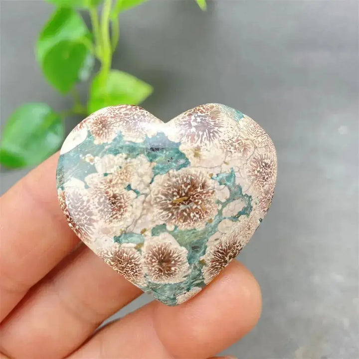 Green Cherry Agate Heart Crystal for Emotional Healing and Harmony-Hearts-Ali-Green Cherry Agate-1 57g-Crystal Destiny
