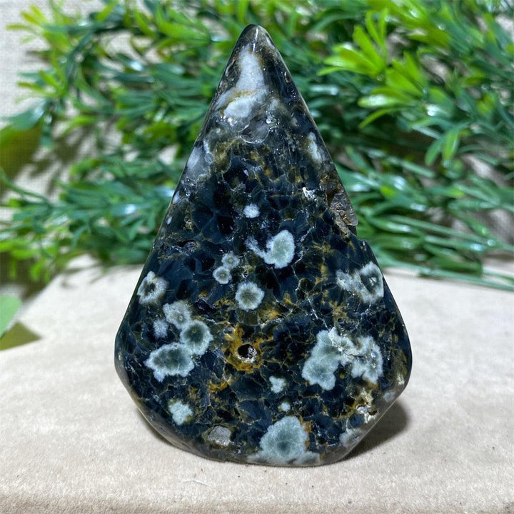 Green Flower Ocean Jasper Freeform