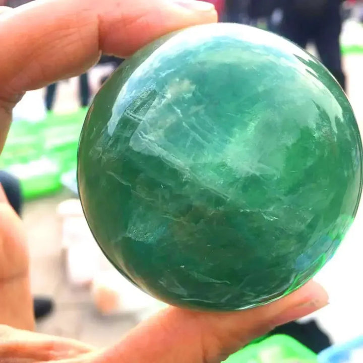 Green Fluorite Crystal Sphere-Spheres-Ali-Green Fluorite-Diameter 30mm-Crystal Destiny