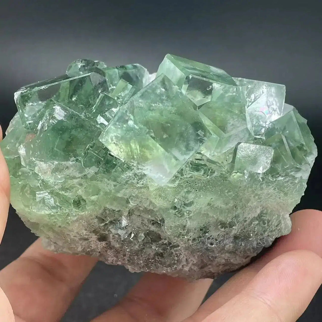 Green Fluorite Cube Cluster