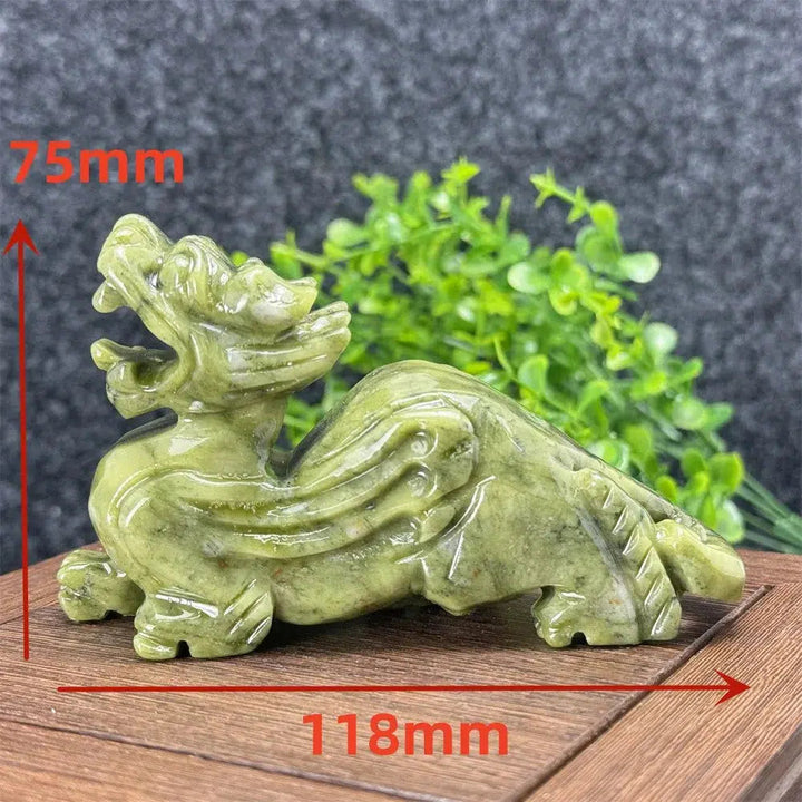 Green Jade Chinese Pixiu Carving