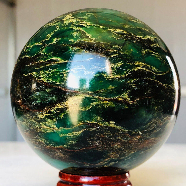 Green Jasper Crystal Sphere