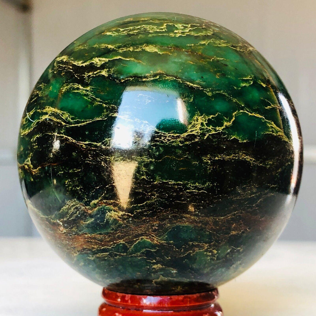 Green Jasper Crystal Sphere