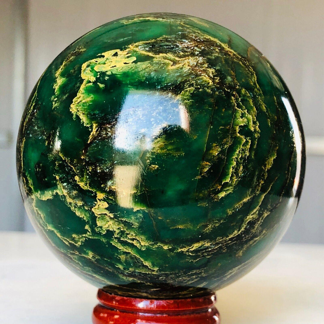 Green Jasper Crystal Sphere