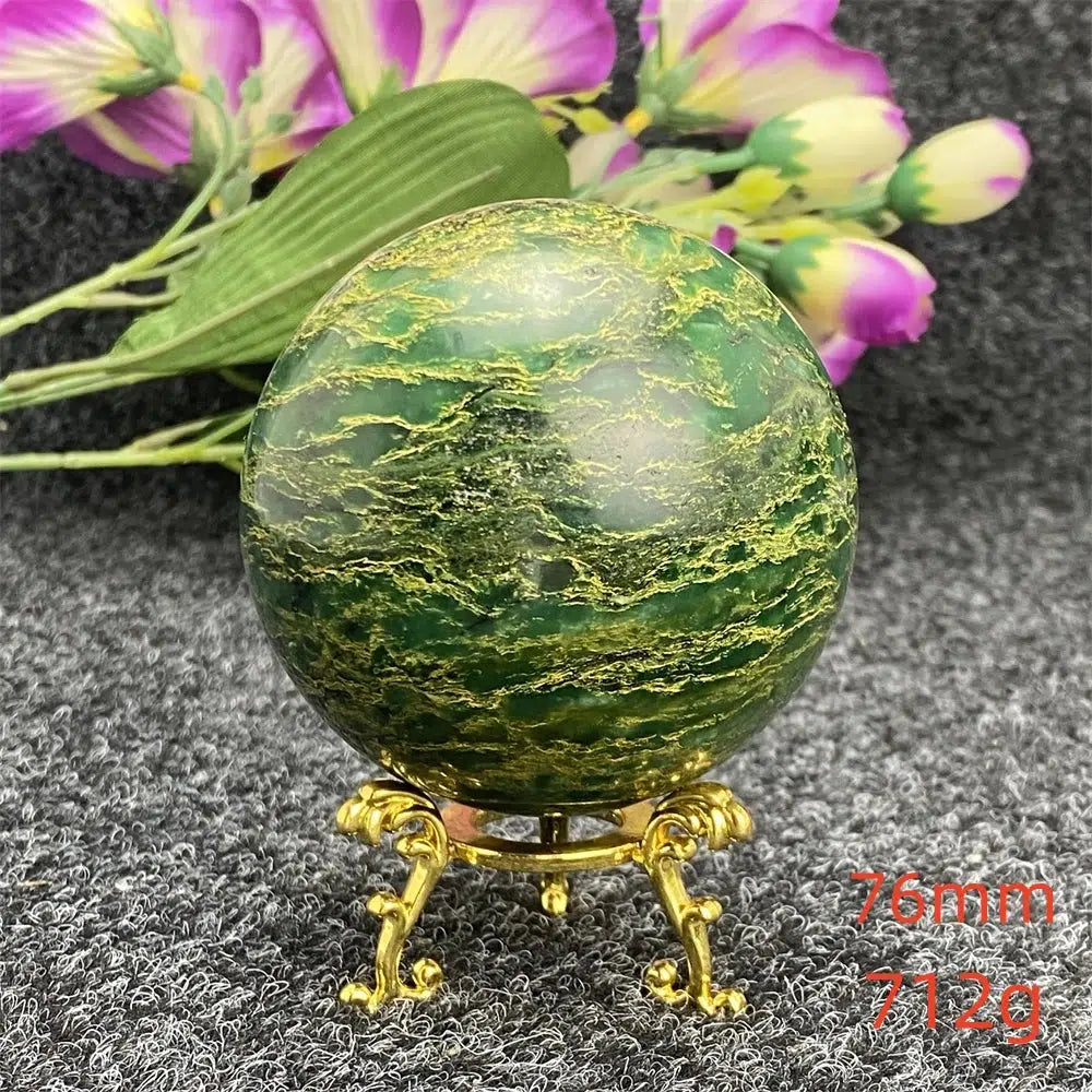 Green Jasper Crystal Sphere