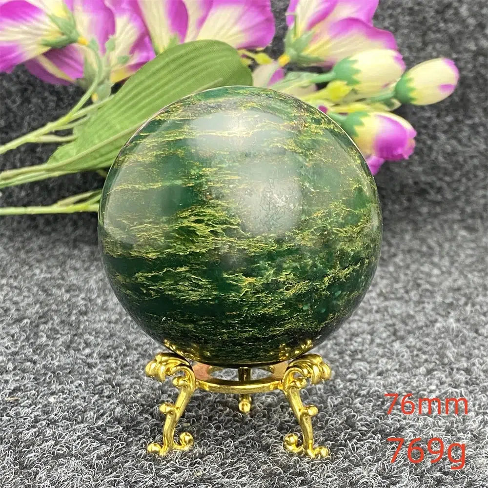 Green Jasper Crystal Sphere