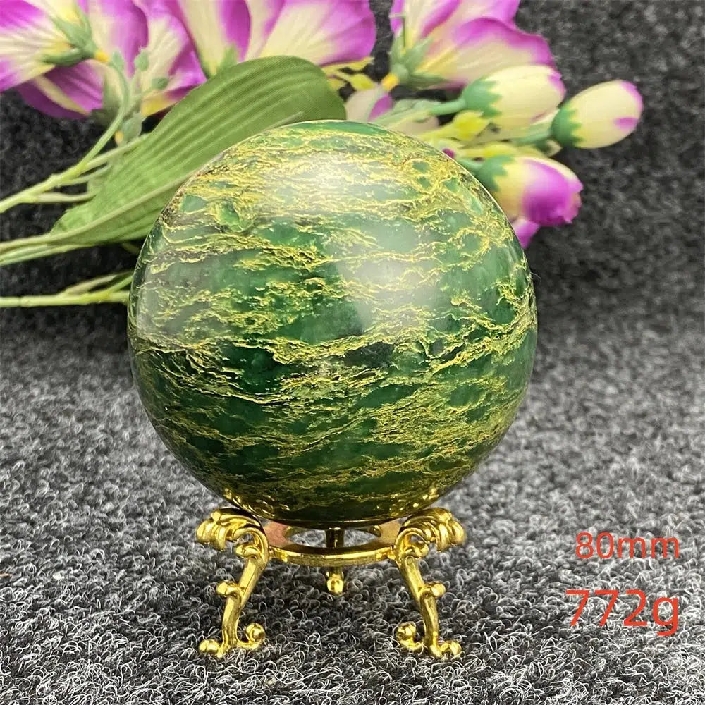 Green Jasper Crystal Sphere