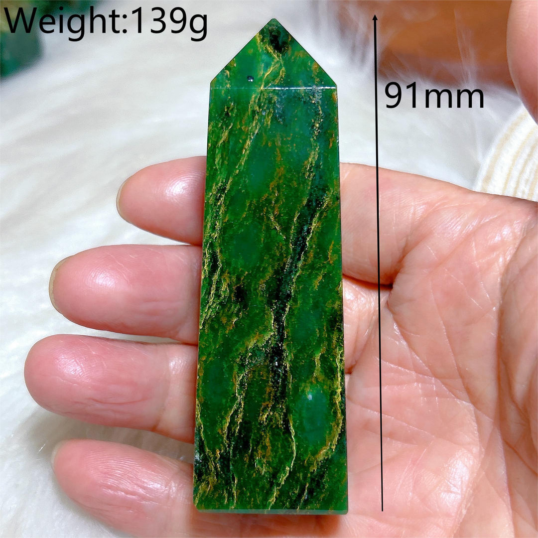 Green Jasper Crystal Tower