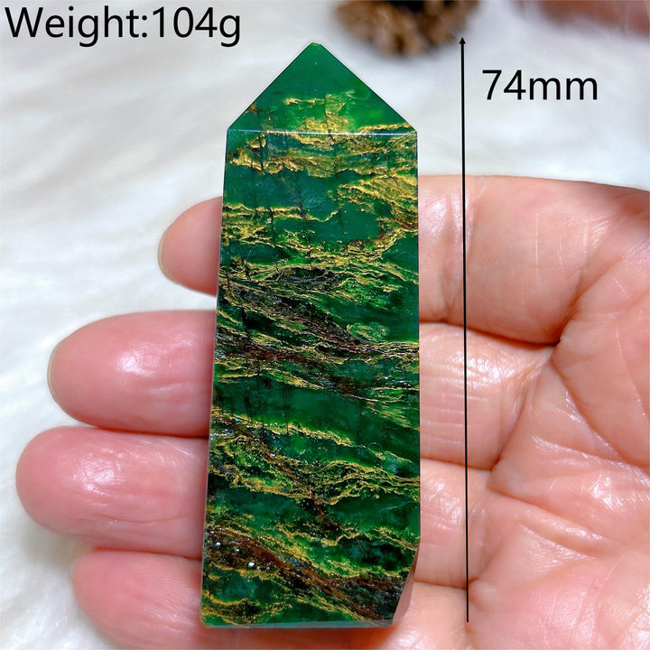 Green Jasper Crystal Tower