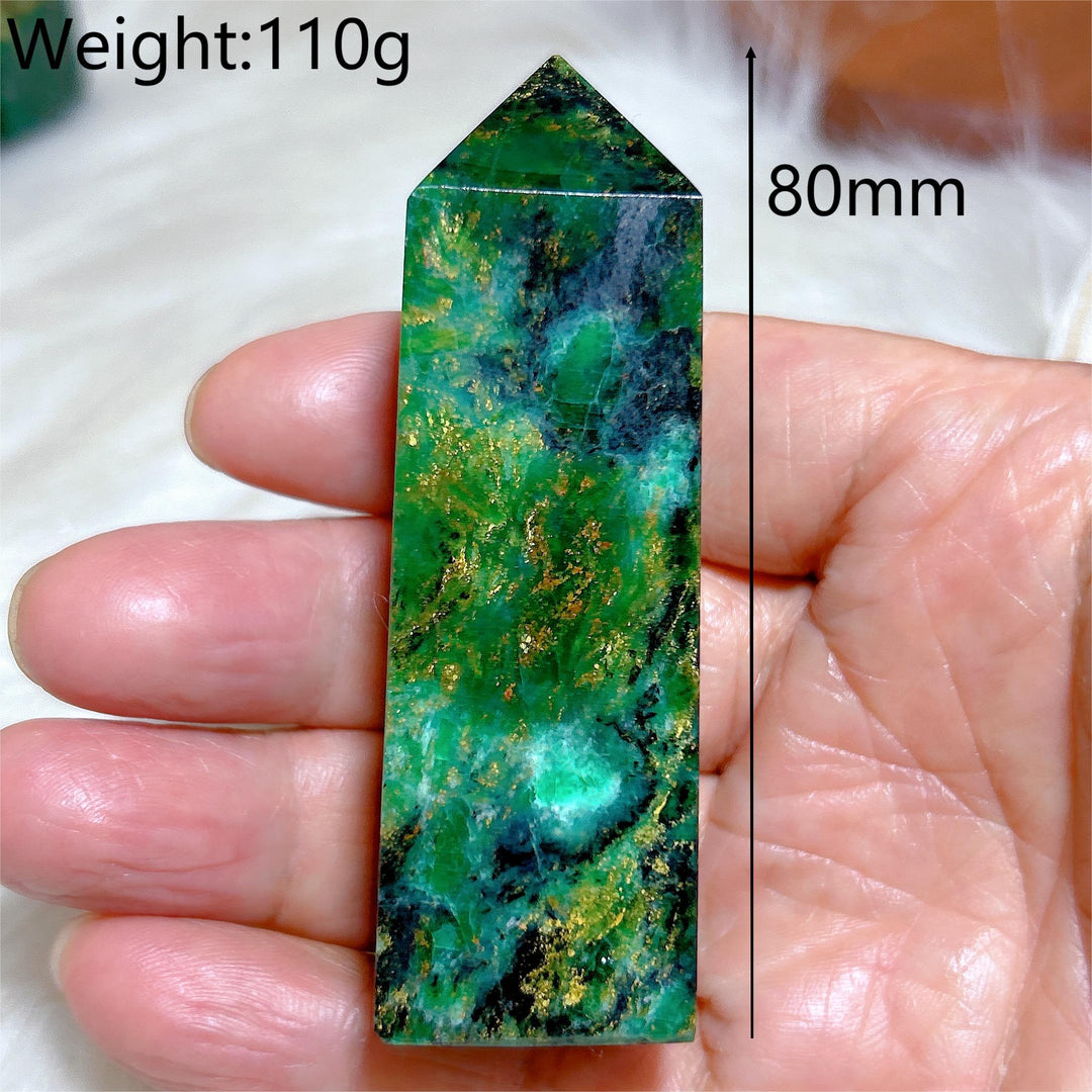 Green Jasper Crystal Tower