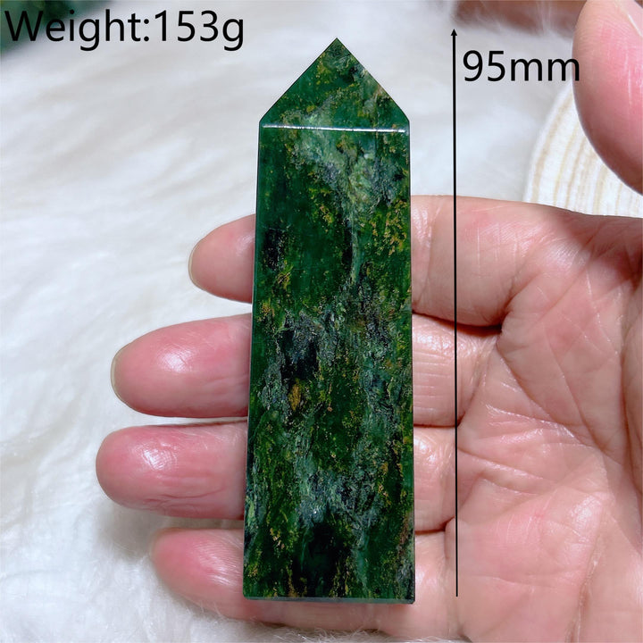 Green Jasper Crystal Tower