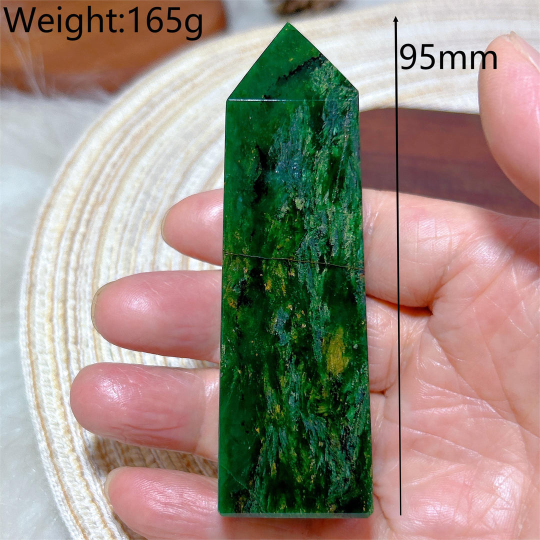 Green Jasper Crystal Tower