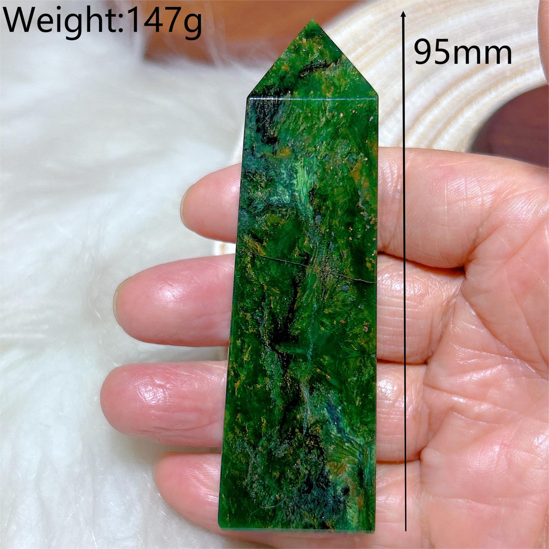 Green Jasper Crystal Tower