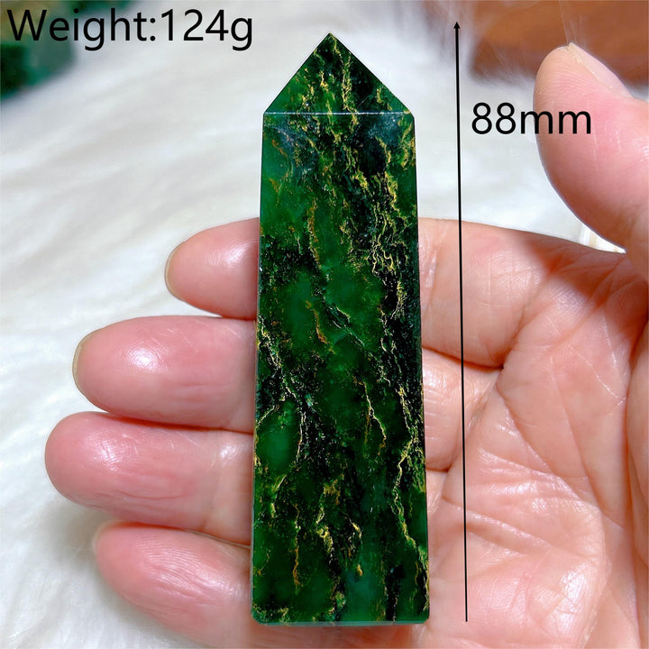 Green Jasper Crystal Tower