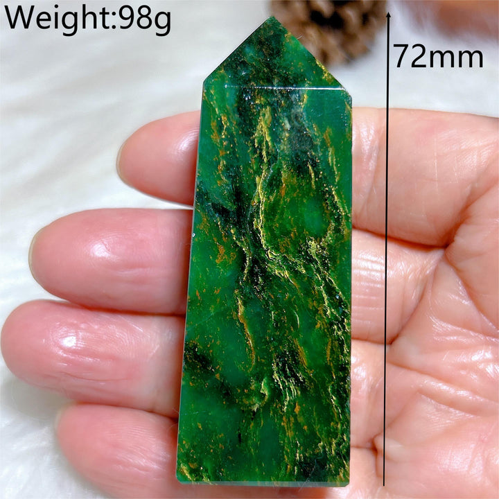 Green Jasper Crystal Tower