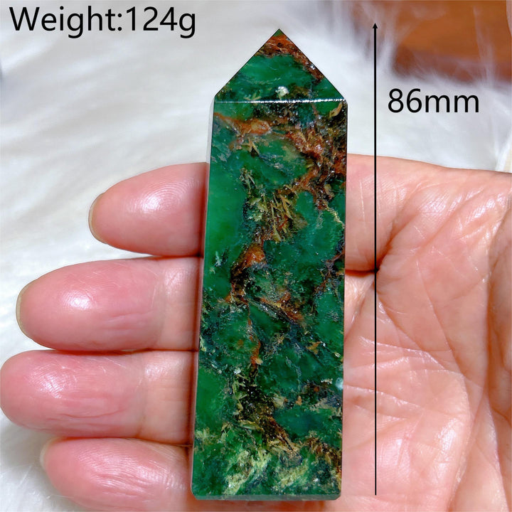 Green Jasper Crystal Tower