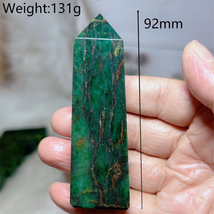 Green Jasper Crystal Tower