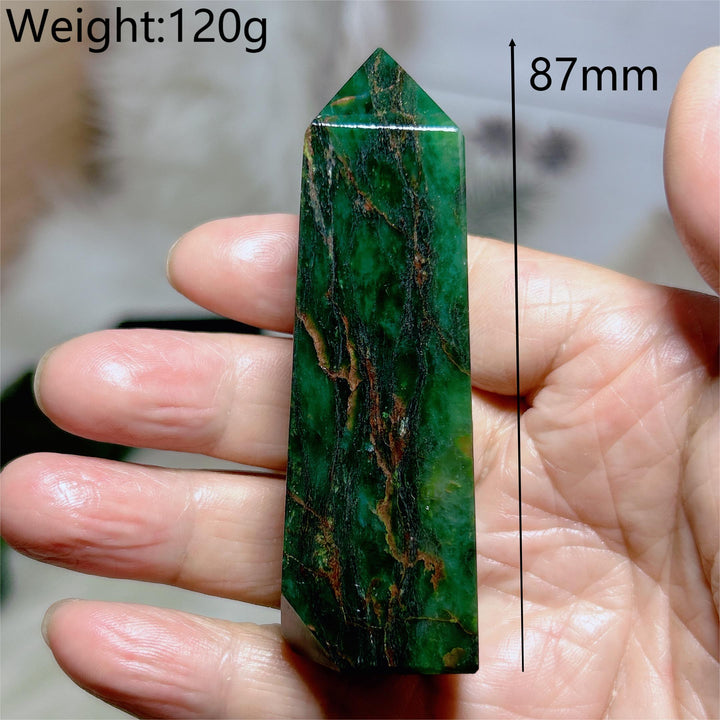 Green Jasper Crystal Tower