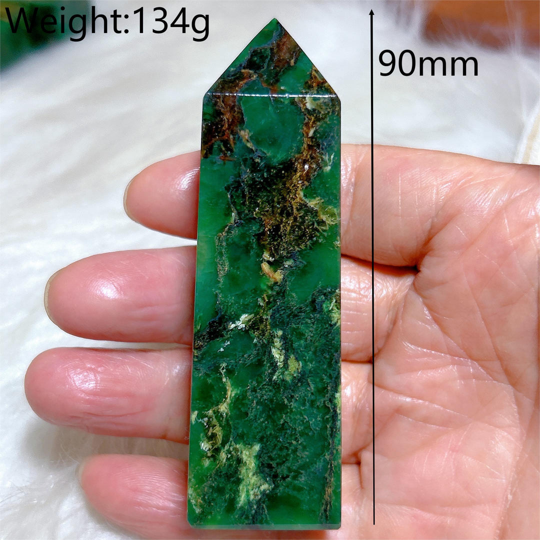 Green Jasper Crystal Tower