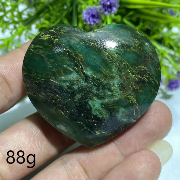 Green Jasper ‘Emerald’ Crystal Heart