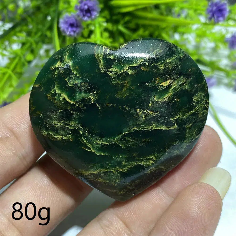 Green Jasper ‘Emerald’ Crystal Heart