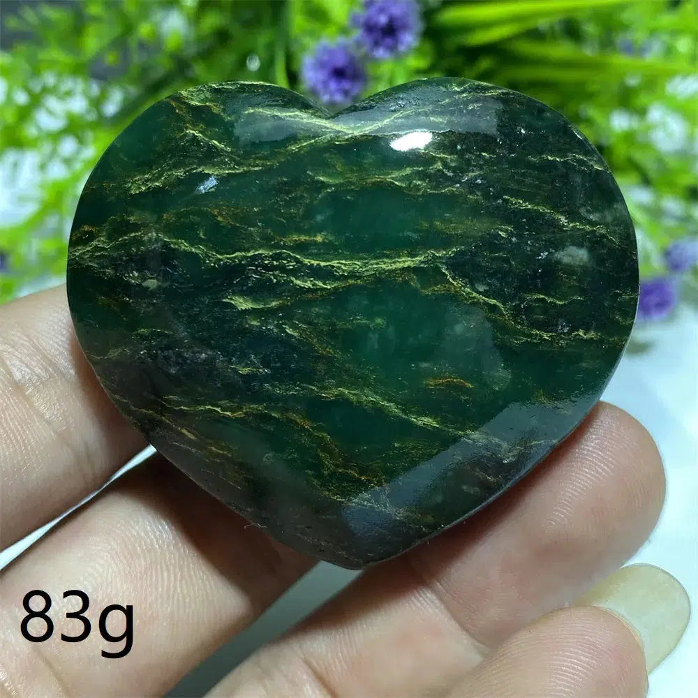 Green Jasper ‘Emerald’ Crystal Heart