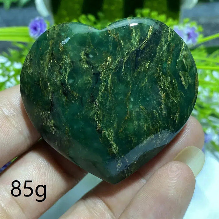 Green Jasper ‘Emerald’ Crystal Heart