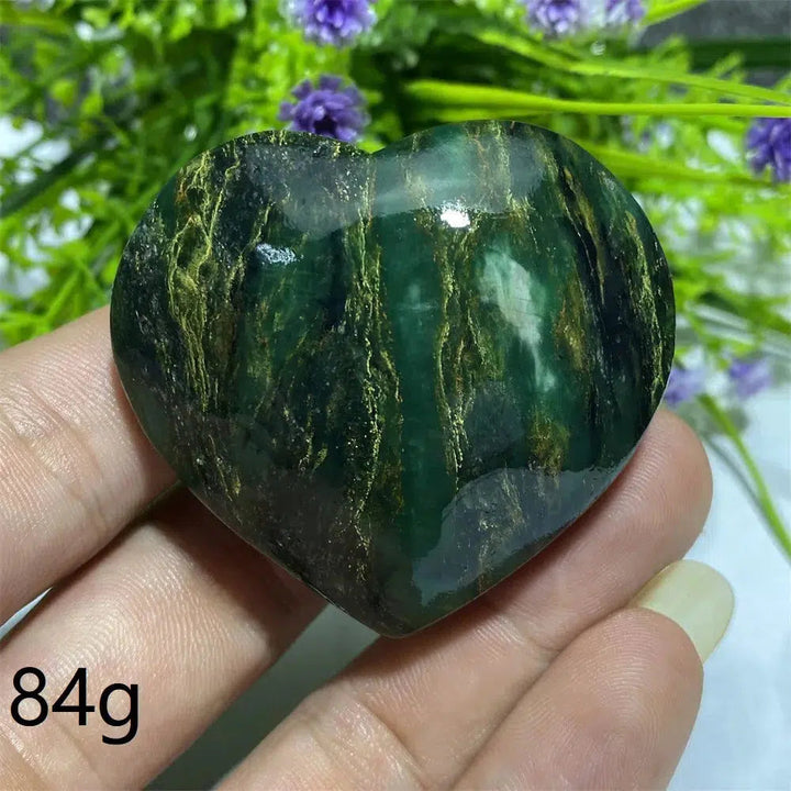 Green Jasper ‘Emerald’ Crystal Heart