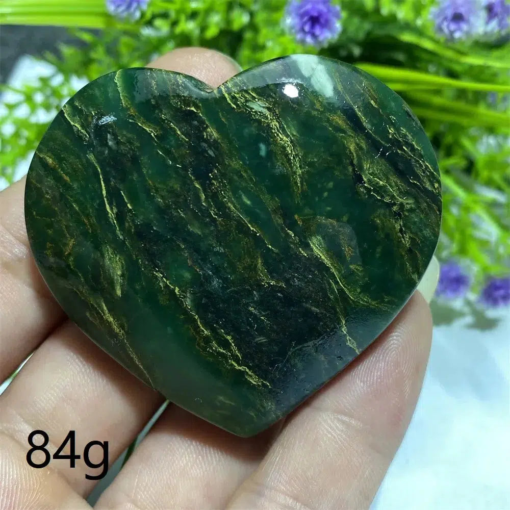 Green Jasper ‘Emerald’ Crystal Heart