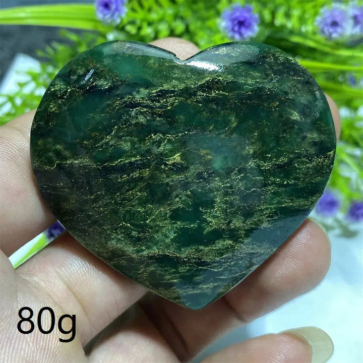 Green Jasper ‘Emerald’ Crystal Heart