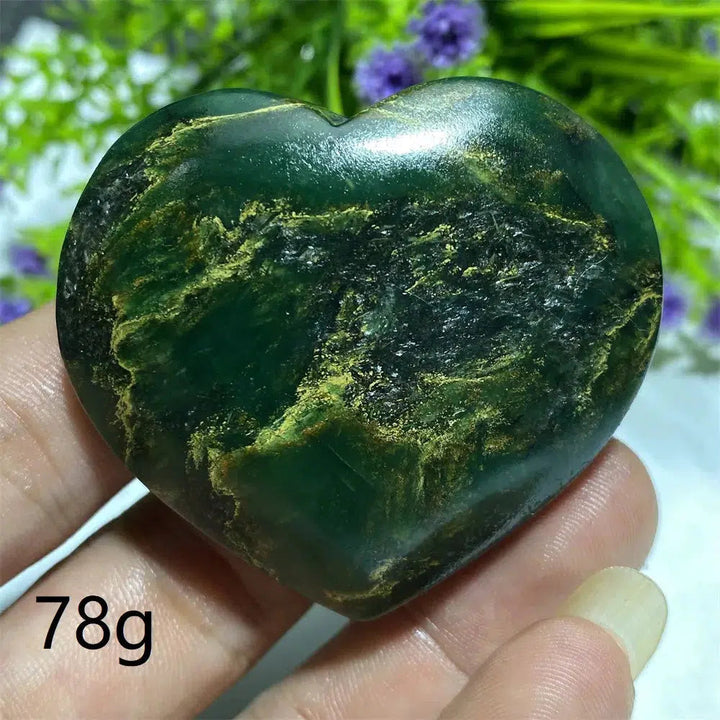 Green Jasper ‘Emerald’ Crystal Heart