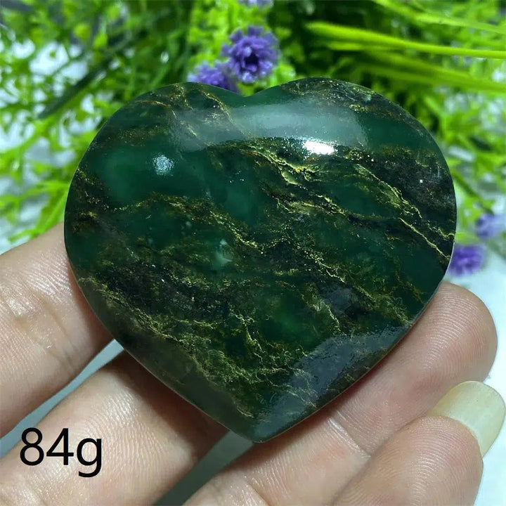 Green Jasper ‘Emerald’ Crystal Heart