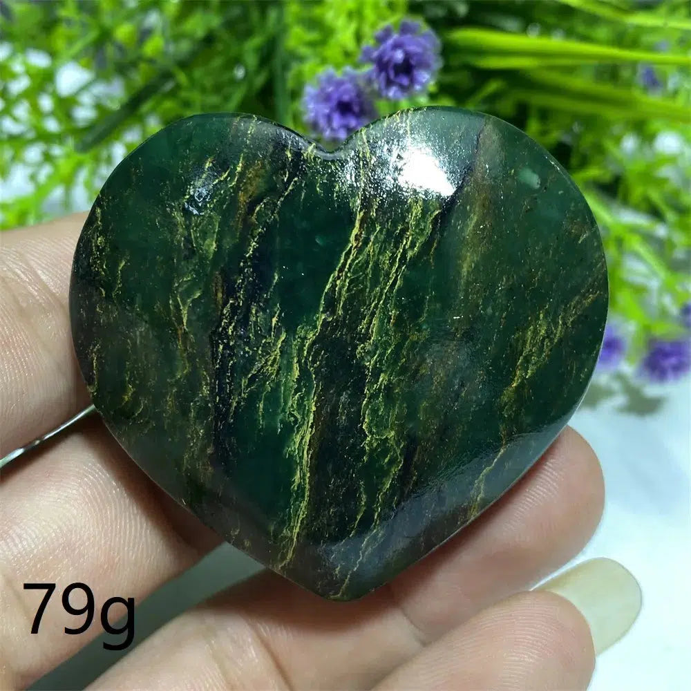 Green Jasper ‘Emerald’ Crystal Heart