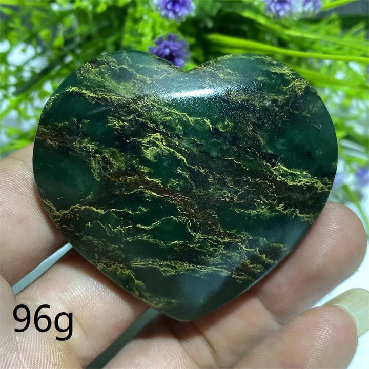 Green Jasper ‘Emerald’ Crystal Heart