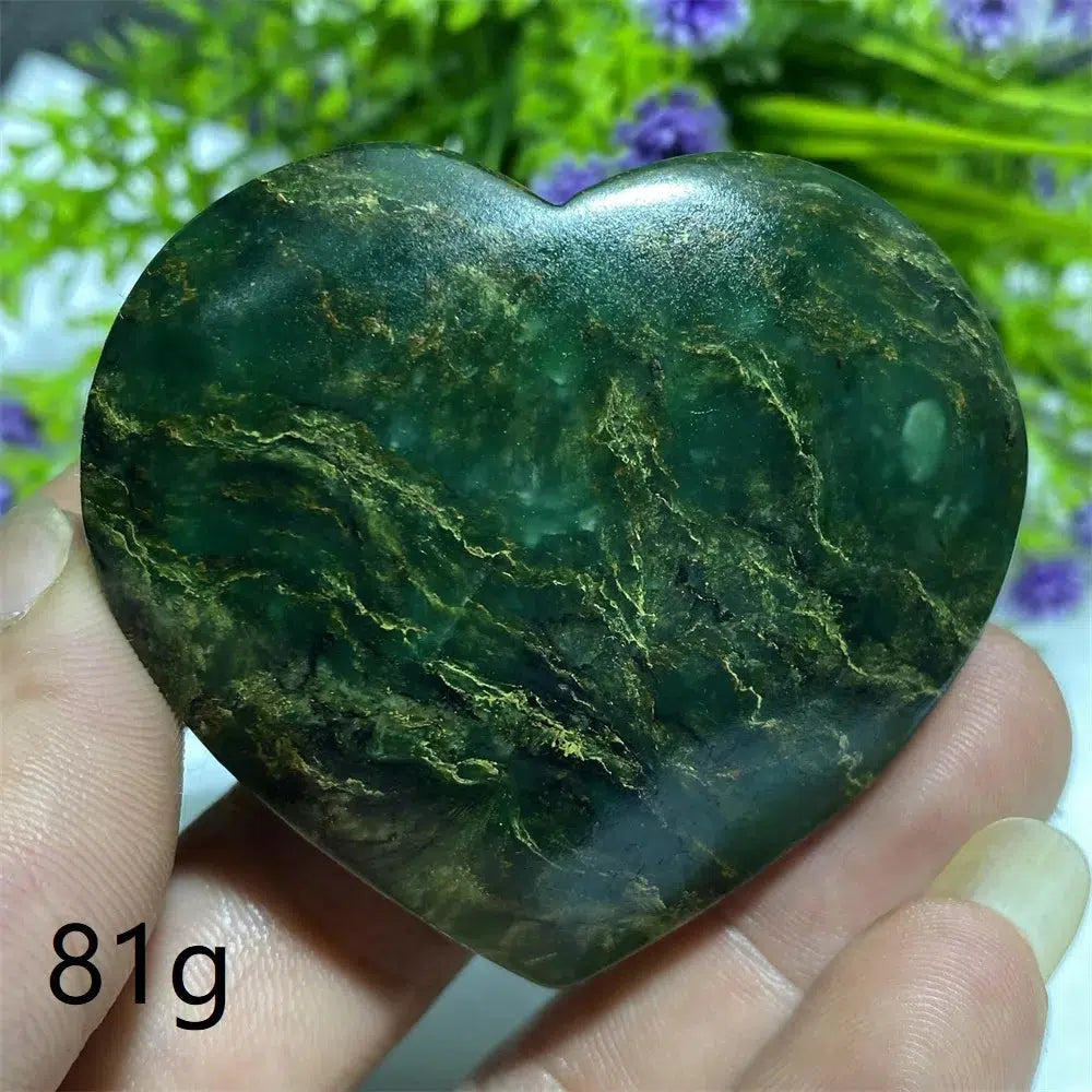 Green Jasper ‘Emerald’ Crystal Heart