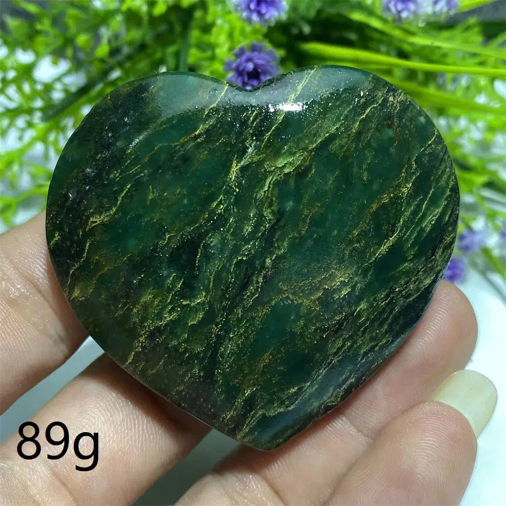 Green Jasper ‘Emerald’ Crystal Heart