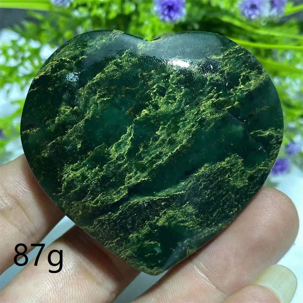 Green Jasper ‘Emerald’ Crystal Heart