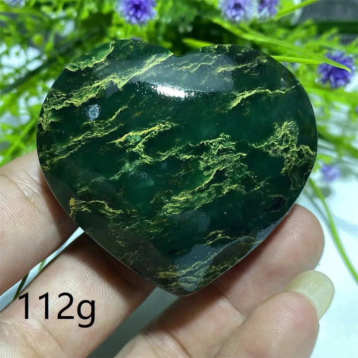 Green Jasper ‘Emerald’ Crystal Heart