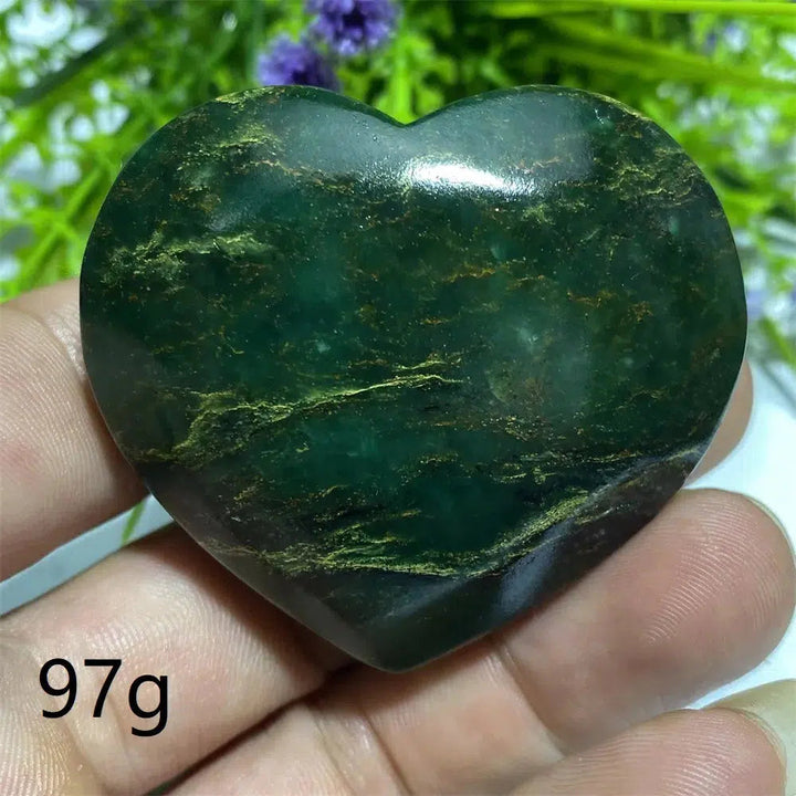 Green Jasper ‘Emerald’ Crystal Heart