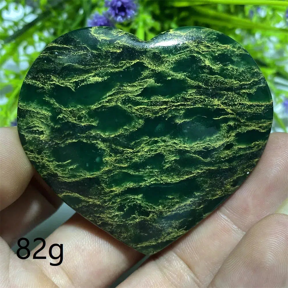 Green Jasper ‘Emerald’ Crystal Heart