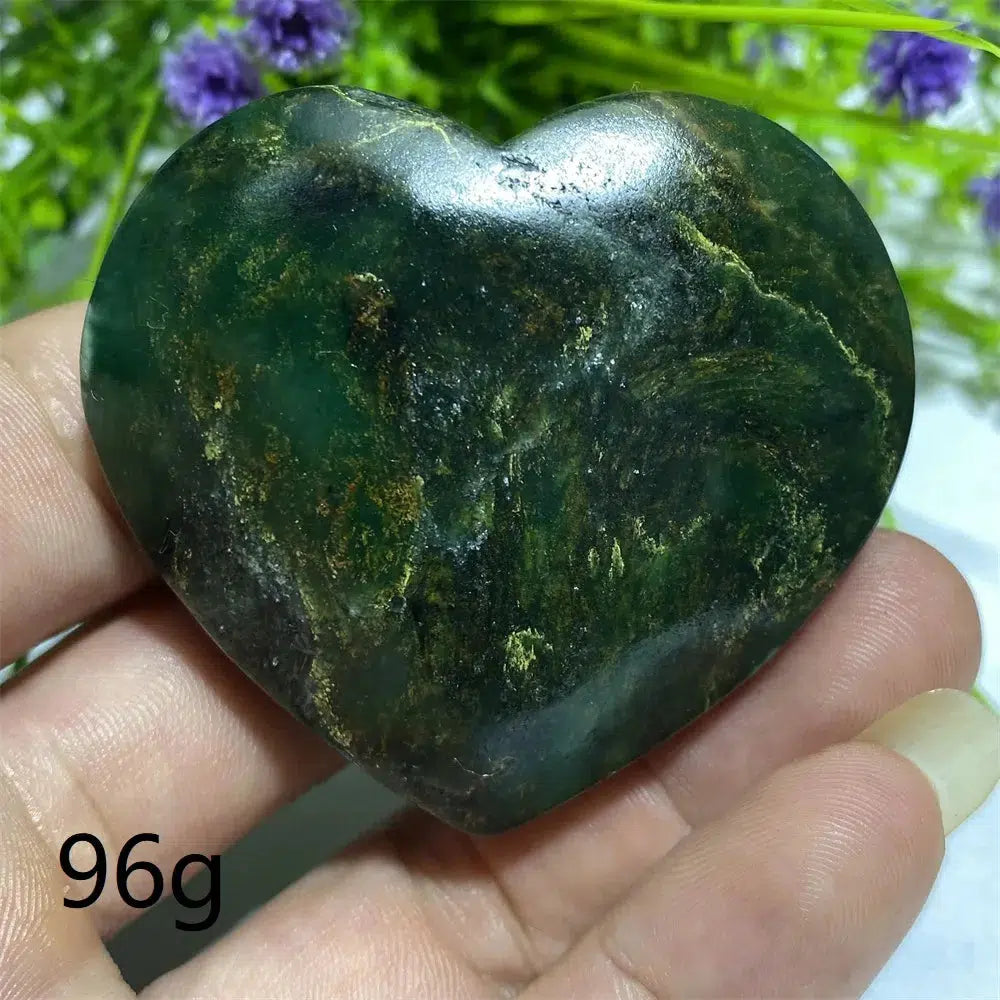 Green Jasper ‘Emerald’ Crystal Heart