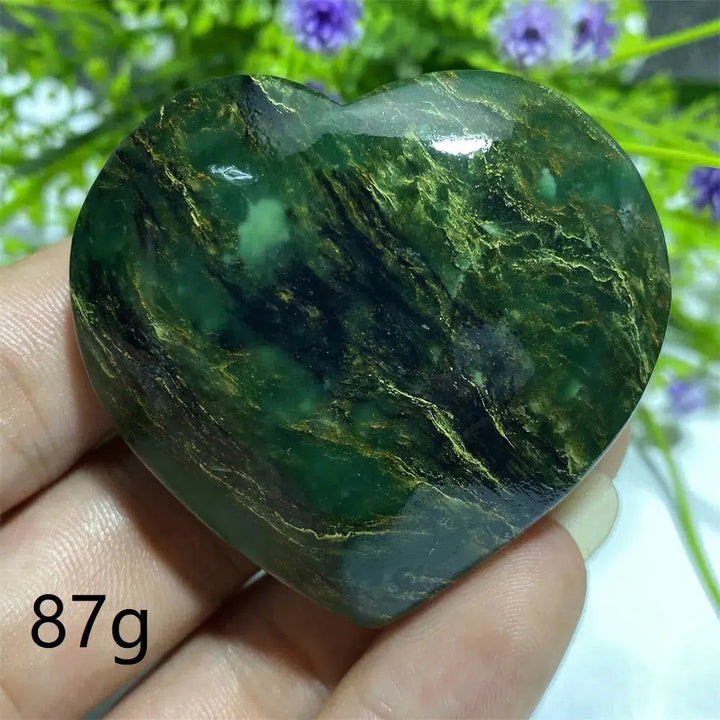 Green Jasper ‘Emerald’ Crystal Heart